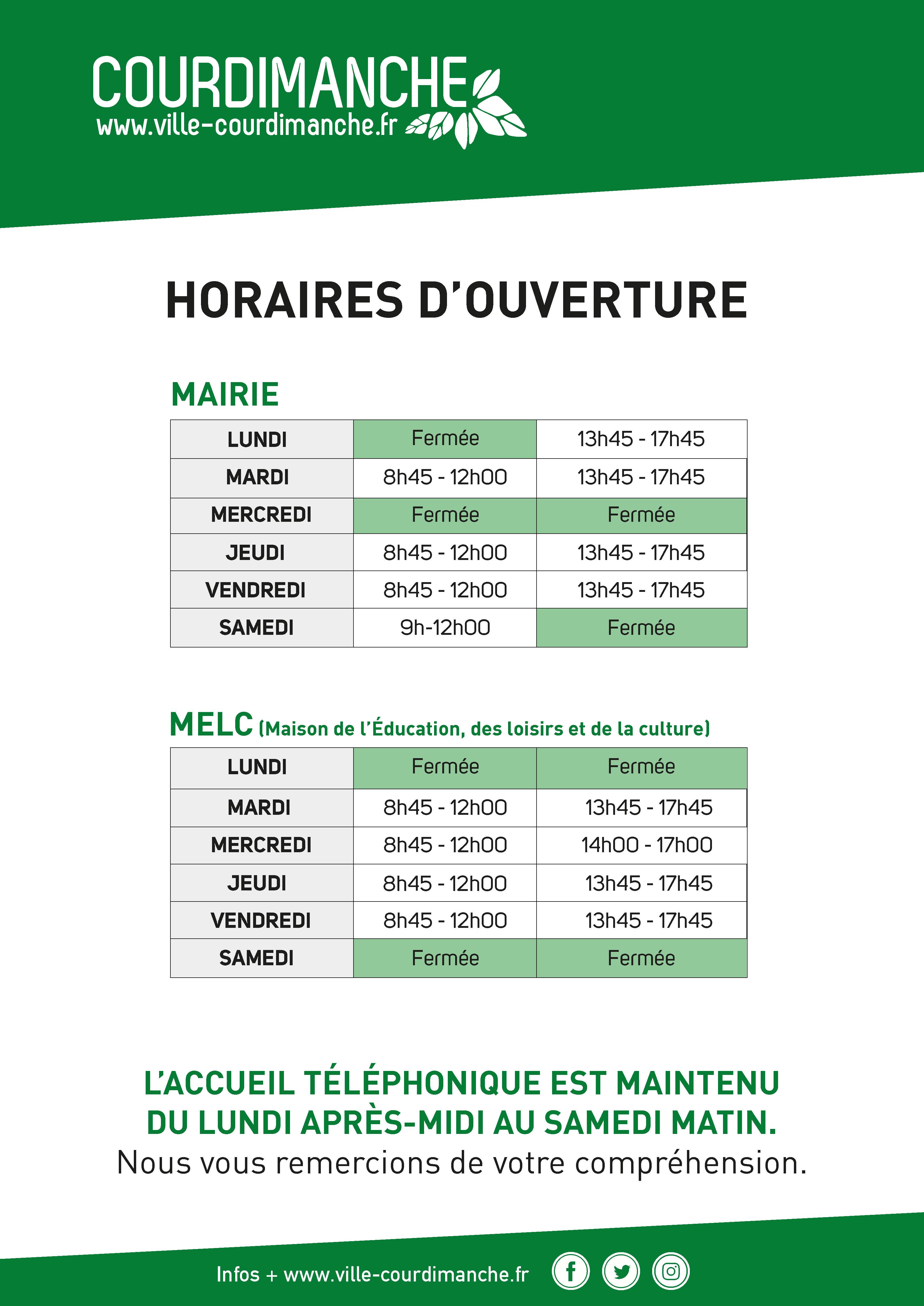 Horaires