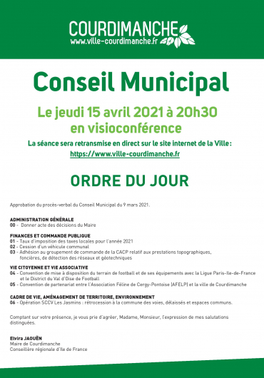 conseil municipal 15 04 2021