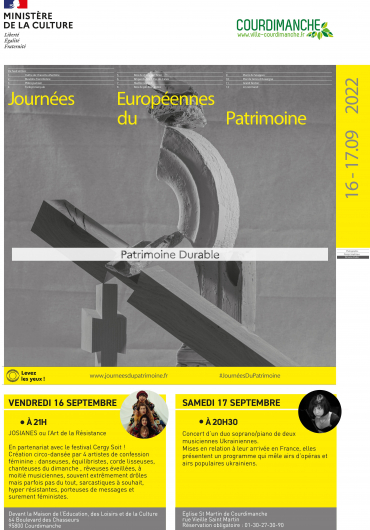 Affiche Journée du Patrimoine 2022