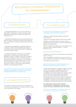 Règlement du budget participatif