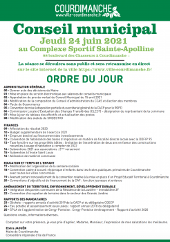 Ordre du jour CM 24 juin 2021