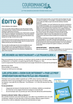 Lettre séniors - janvier à février 2024