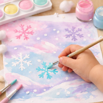 Flocons pastels IA 